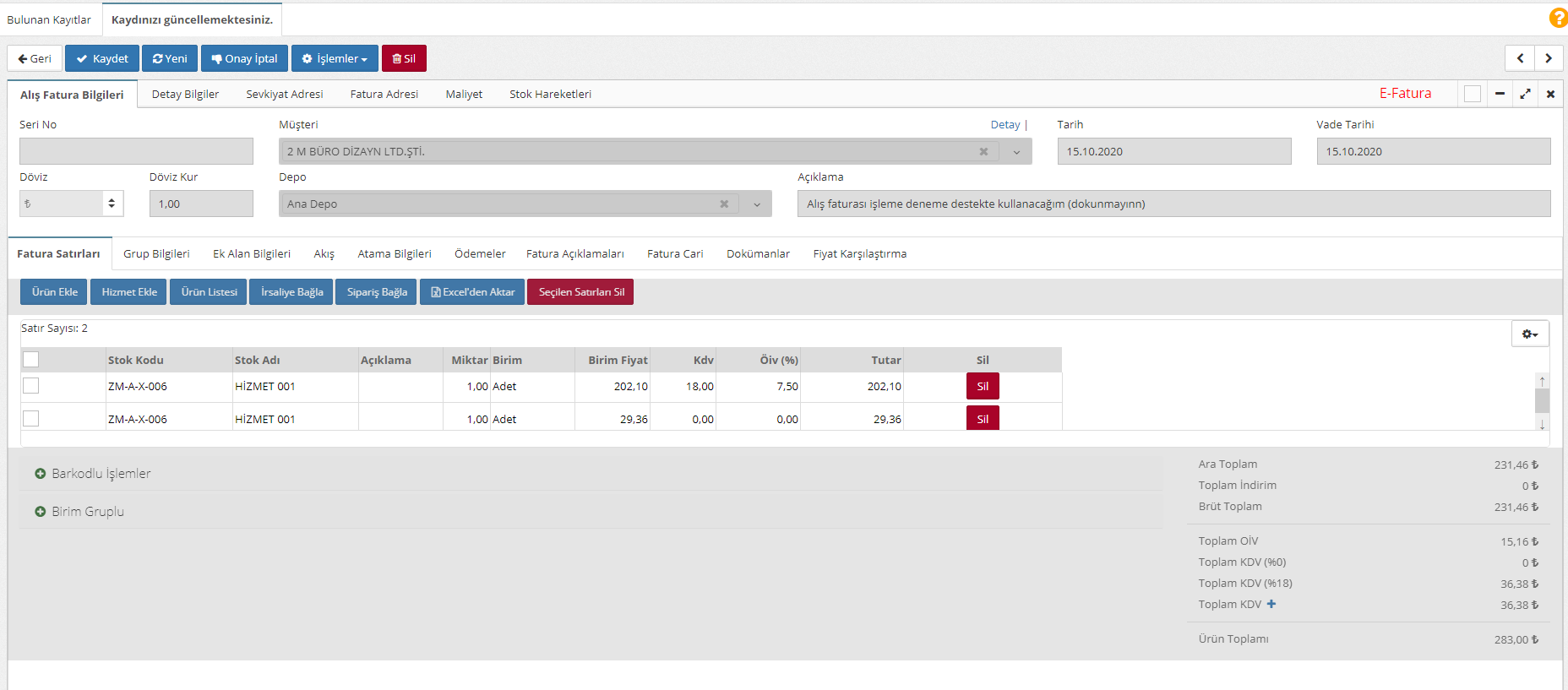 Elektrik, Su, Doğalgaz, İnternet, Telefon E-faturalarını Nasıl Faturaya İşlerim?
